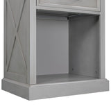 Modern Wooden Nightstand with Drawers Storage