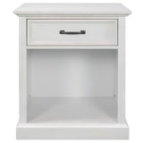 Modern Wooden Nightstand with Drawers Storage