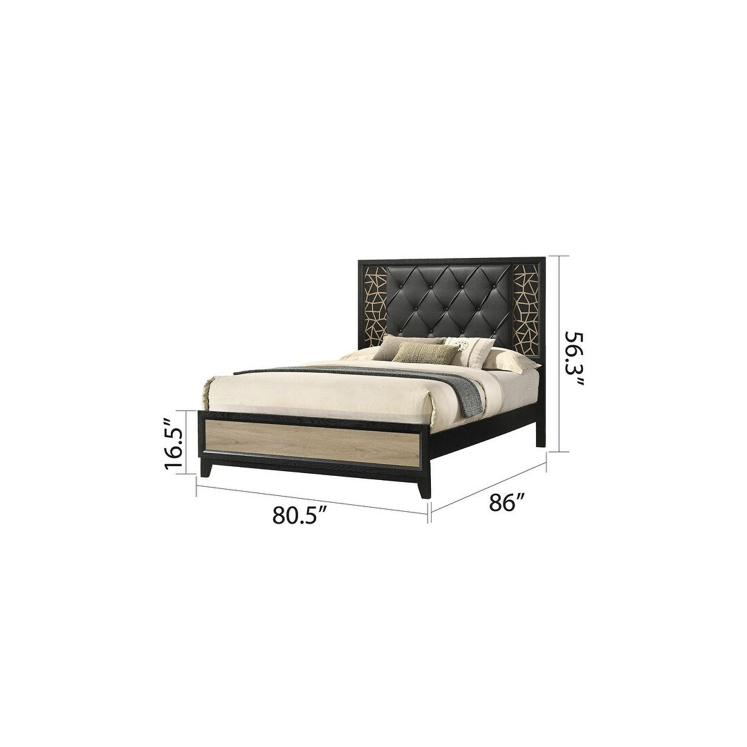Modern & Contemporary King 4PC Bedroom Set Made With Wood