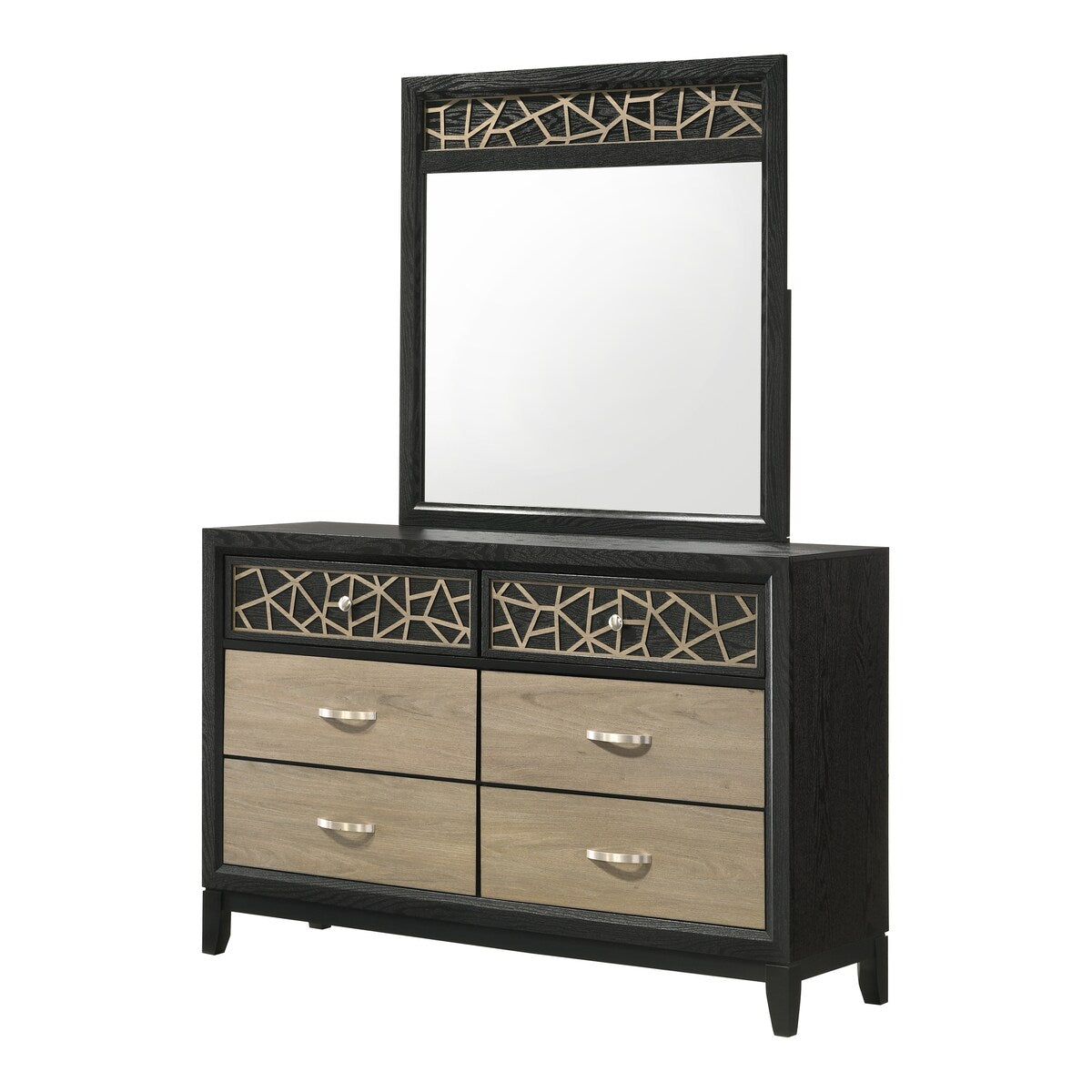 Modern & Contemporary King 4PC Bedroom Set Made With Wood