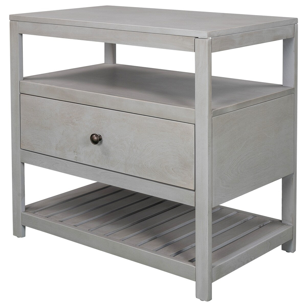 Modern & Contemporary Pine wood+MDF , Nightstand with Drawers Storage for Living Room/Bedroom and Other Sences