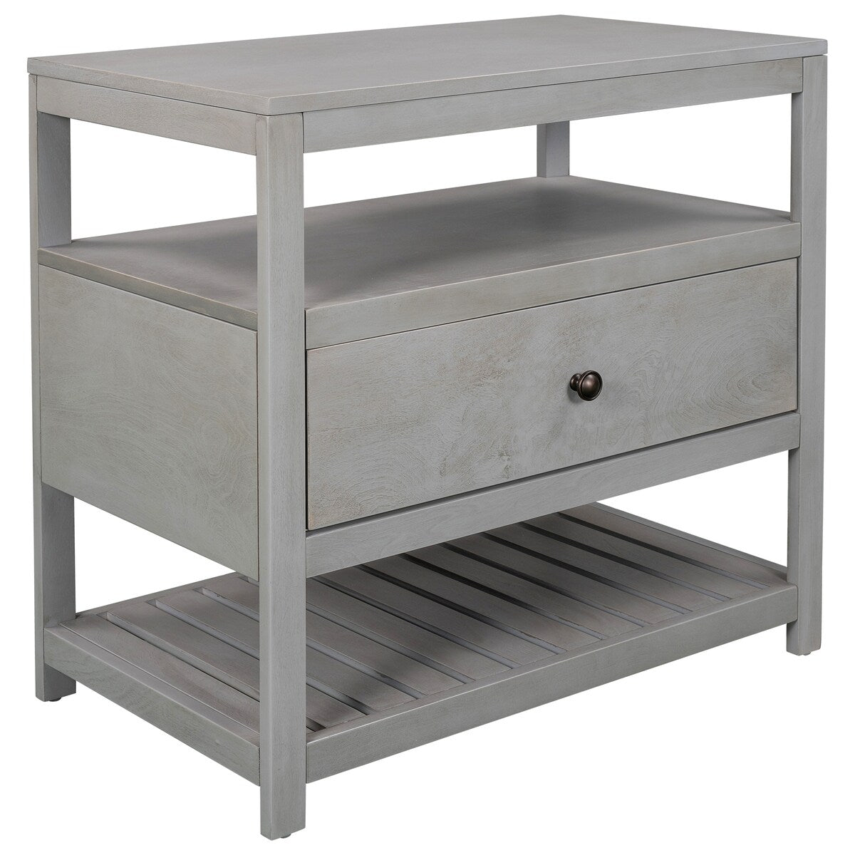 Modern & Contemporary Pine wood+MDF , Nightstand with Drawers Storage for Living Room/Bedroom and Other Sences
