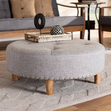 Modern and Contemporary Fabric Cocktail Ottoman