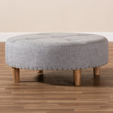 Modern and Contemporary Fabric Cocktail Ottoman