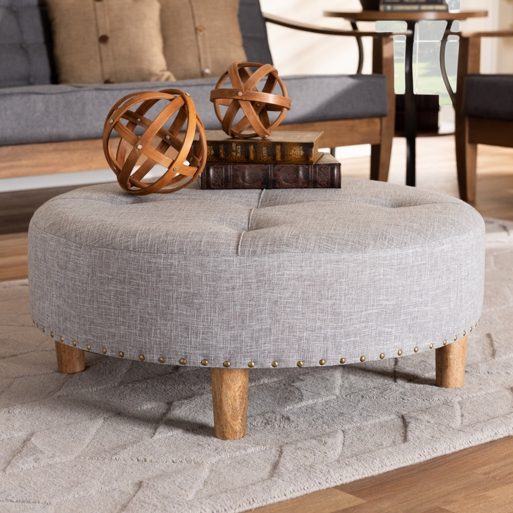 Modern and Contemporary Fabric Cocktail Ottoman