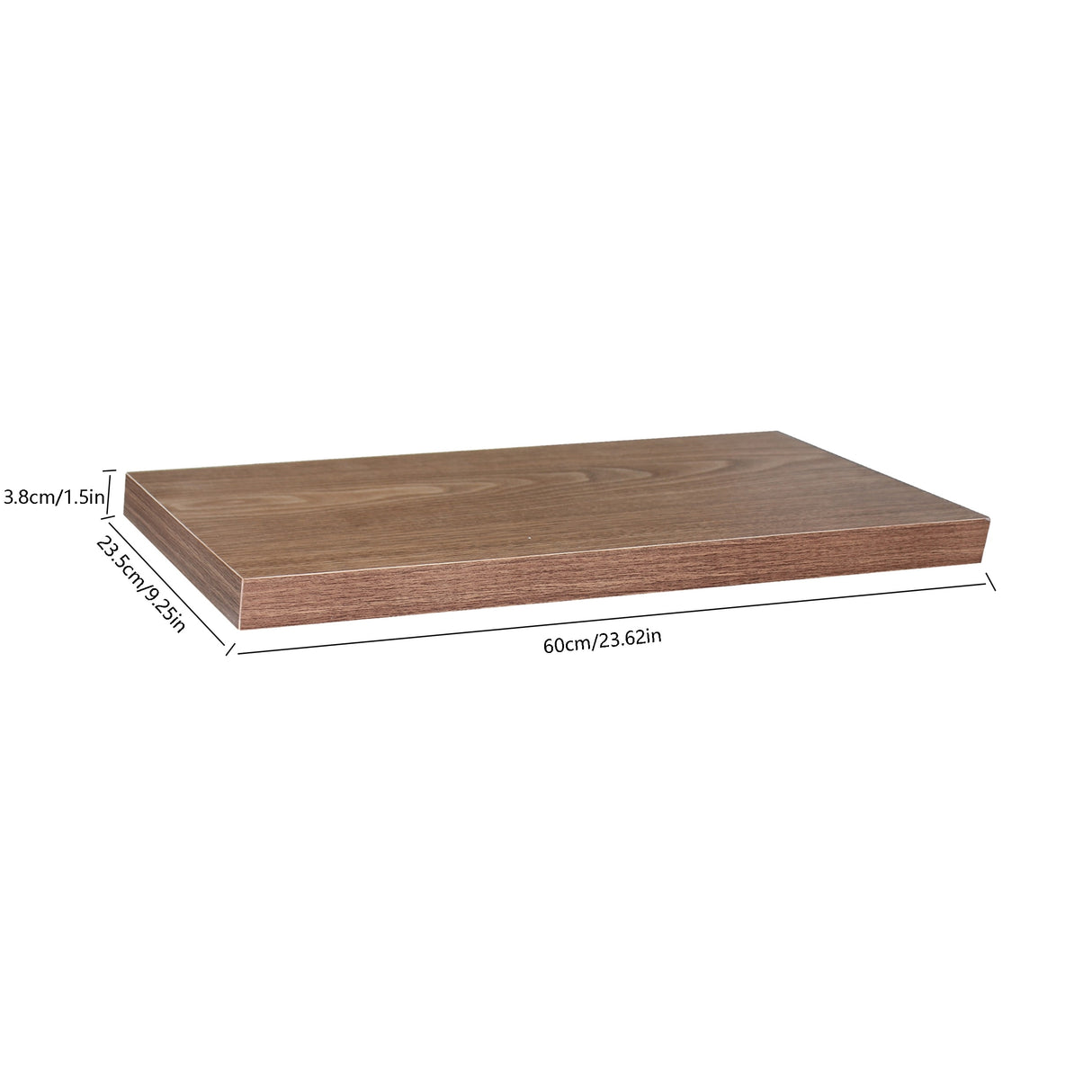 Modern and Contemporary JD Walnut Floating Shelf - 23.62*9.25*1.5 inches