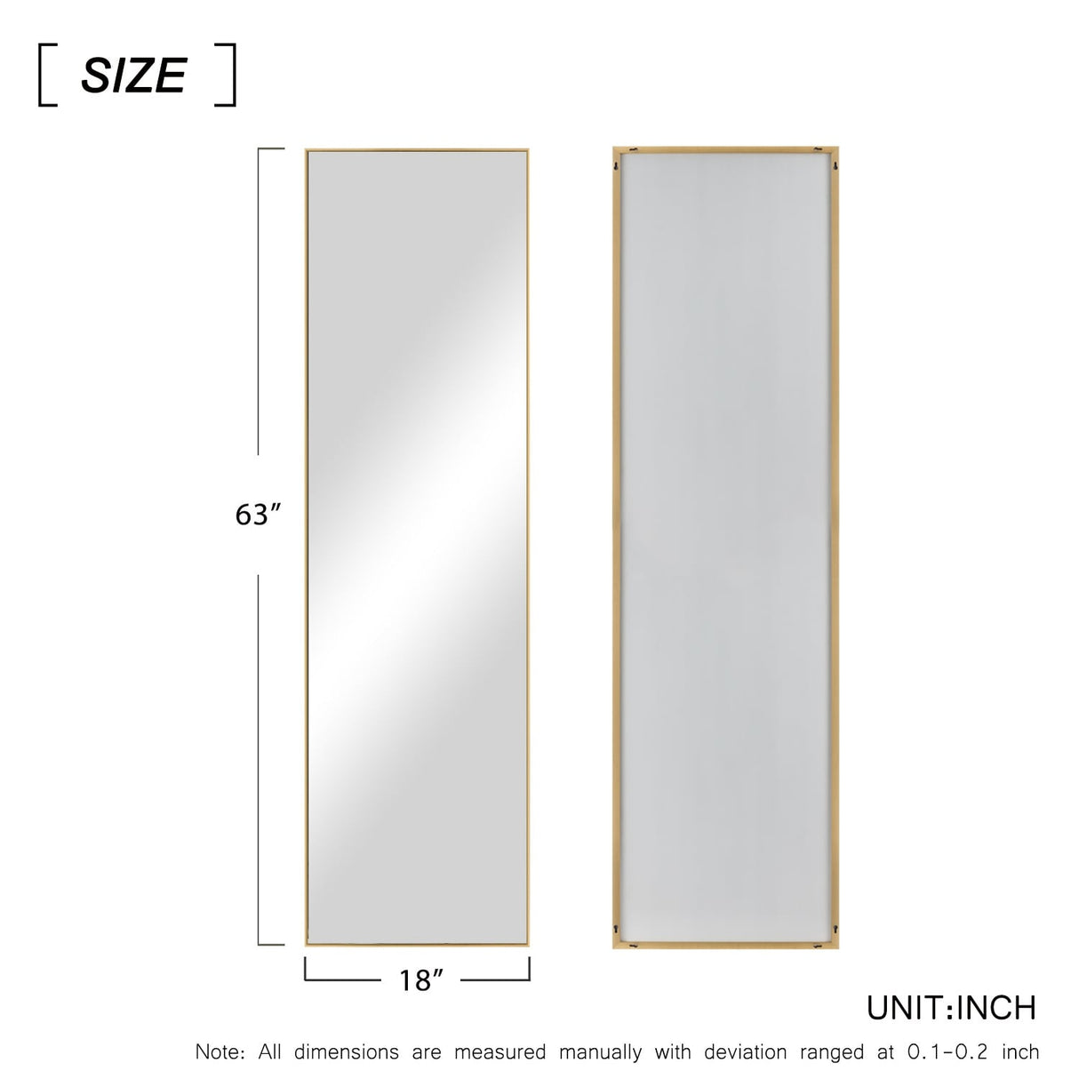 Modern and Contemporary Thin Frame Wall Mirror Full Length Mirror