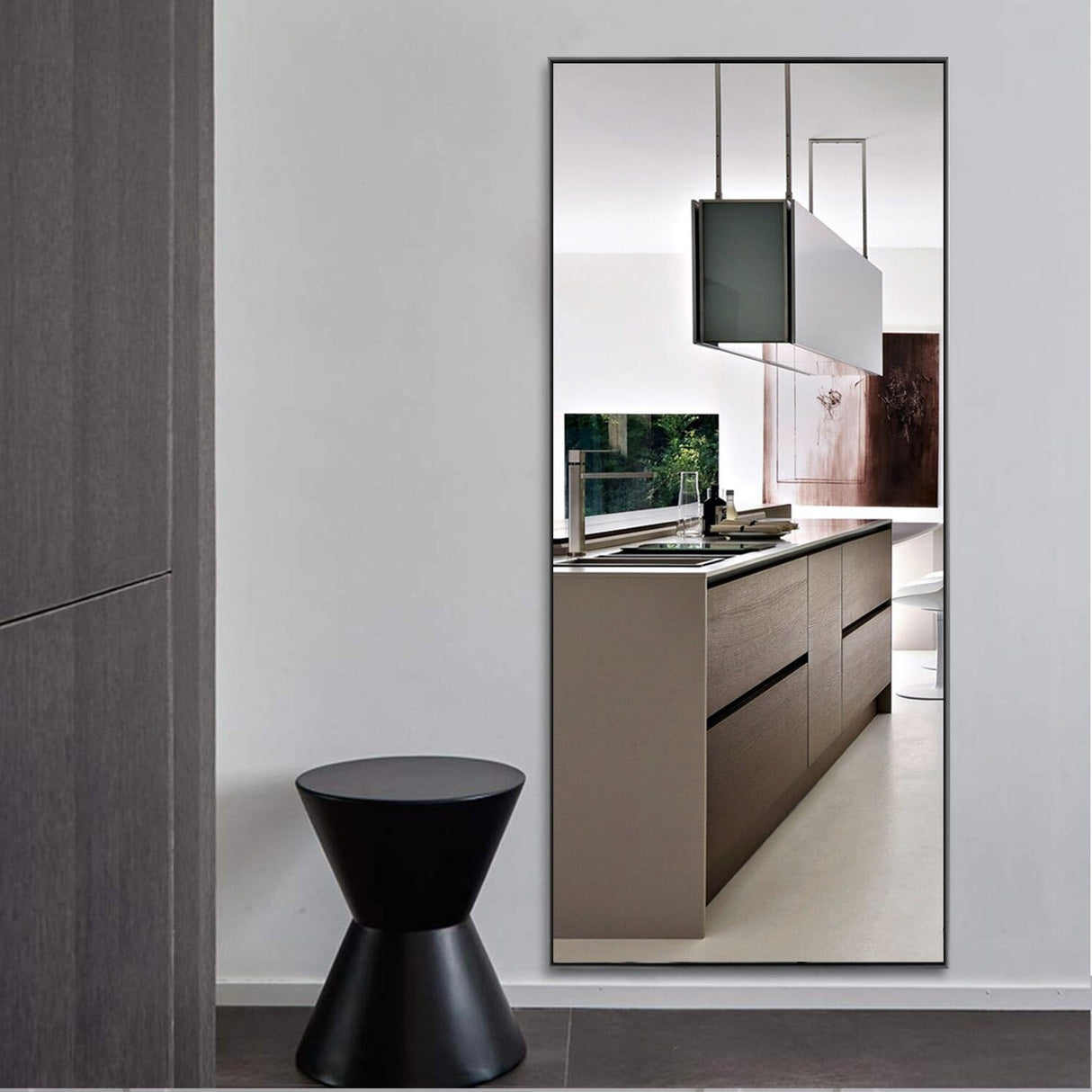 Modern and Contemporary Thin Frame Wall Mirror Full Length Mirror