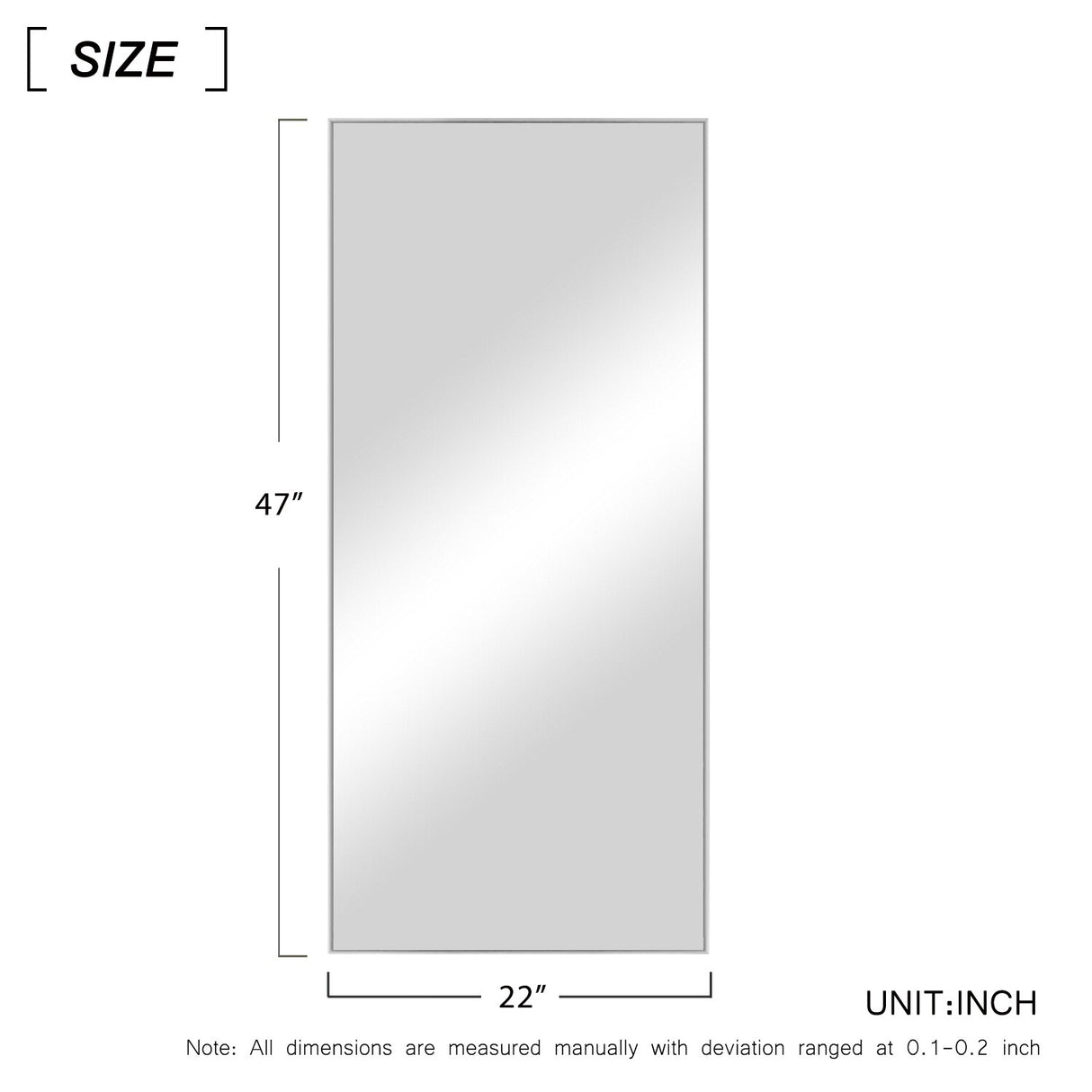 Modern and Contemporary Thin Frame Wall Mirror Full Length Mirror