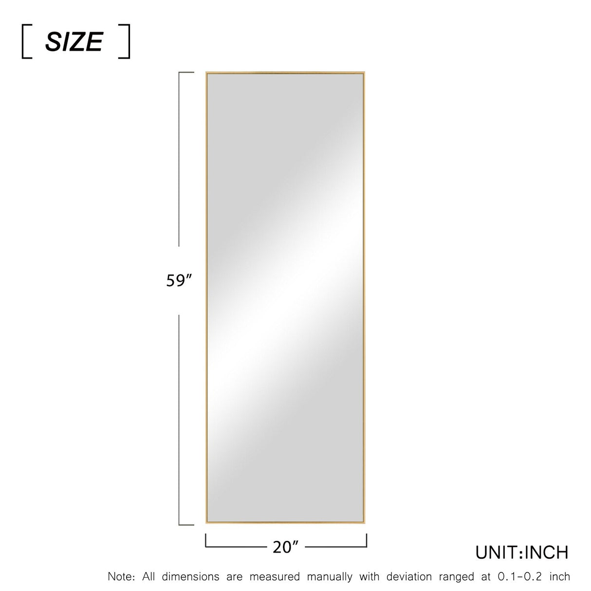 Modern and Contemporary Thin Frame Wall Mirror Full Length Mirror