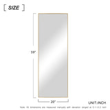 Modern and Contemporary Thin Frame Wall Mirror Full Length Mirror