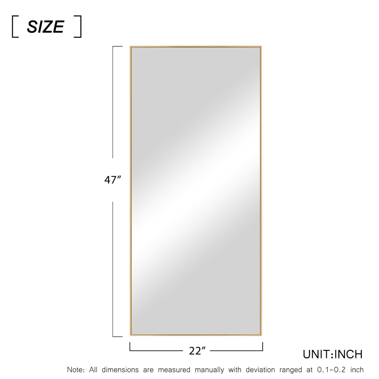Modern and Contemporary Thin Frame Wall Mirror Full Length Mirror
