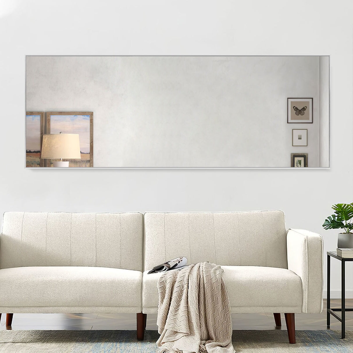 Modern and Contemporary Thin Frame Wall Mirror Full Length Mirror