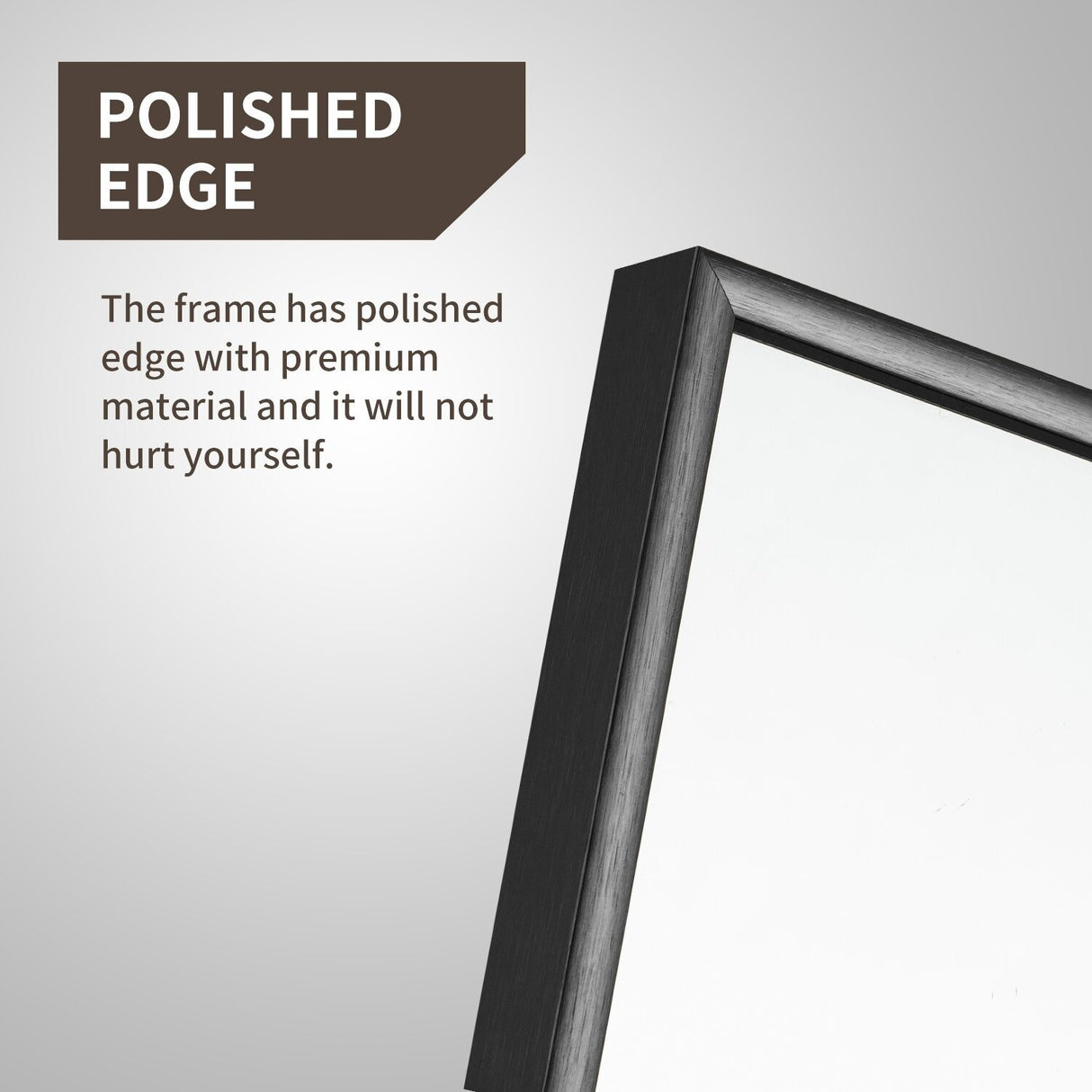 Modern and Contemporary Thin Frame Wall Mirror Full Length Mirror
