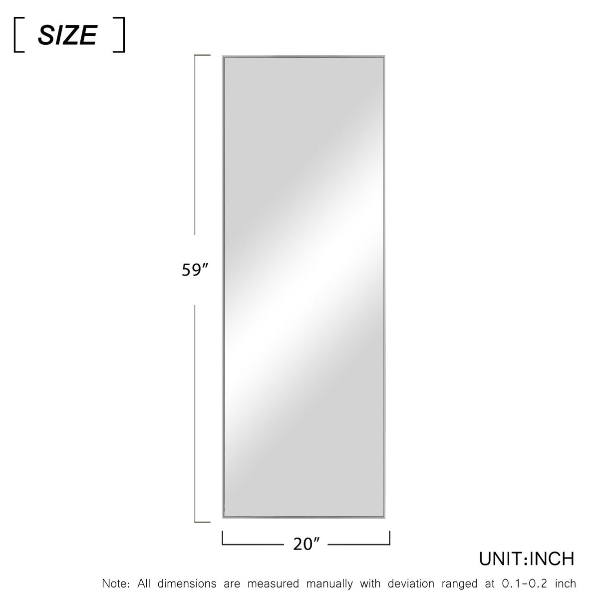 Modern and Contemporary Thin Frame Wall Mirror Full Length Mirror
