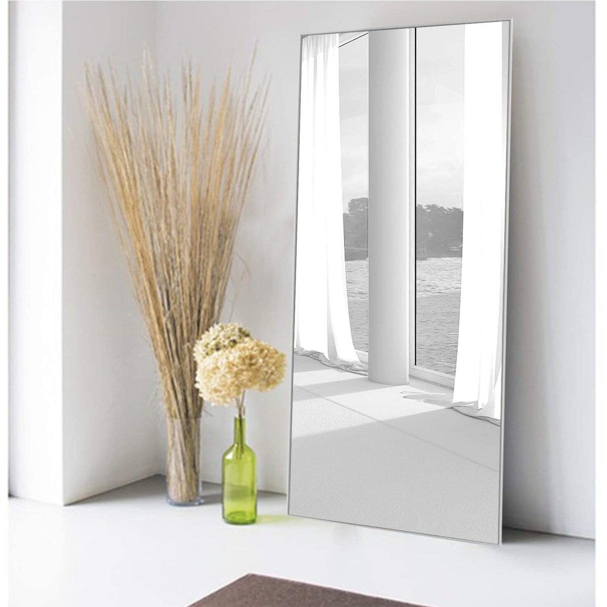 Modern and Contemporary Thin Frame Wall Mirror Full Length Mirror