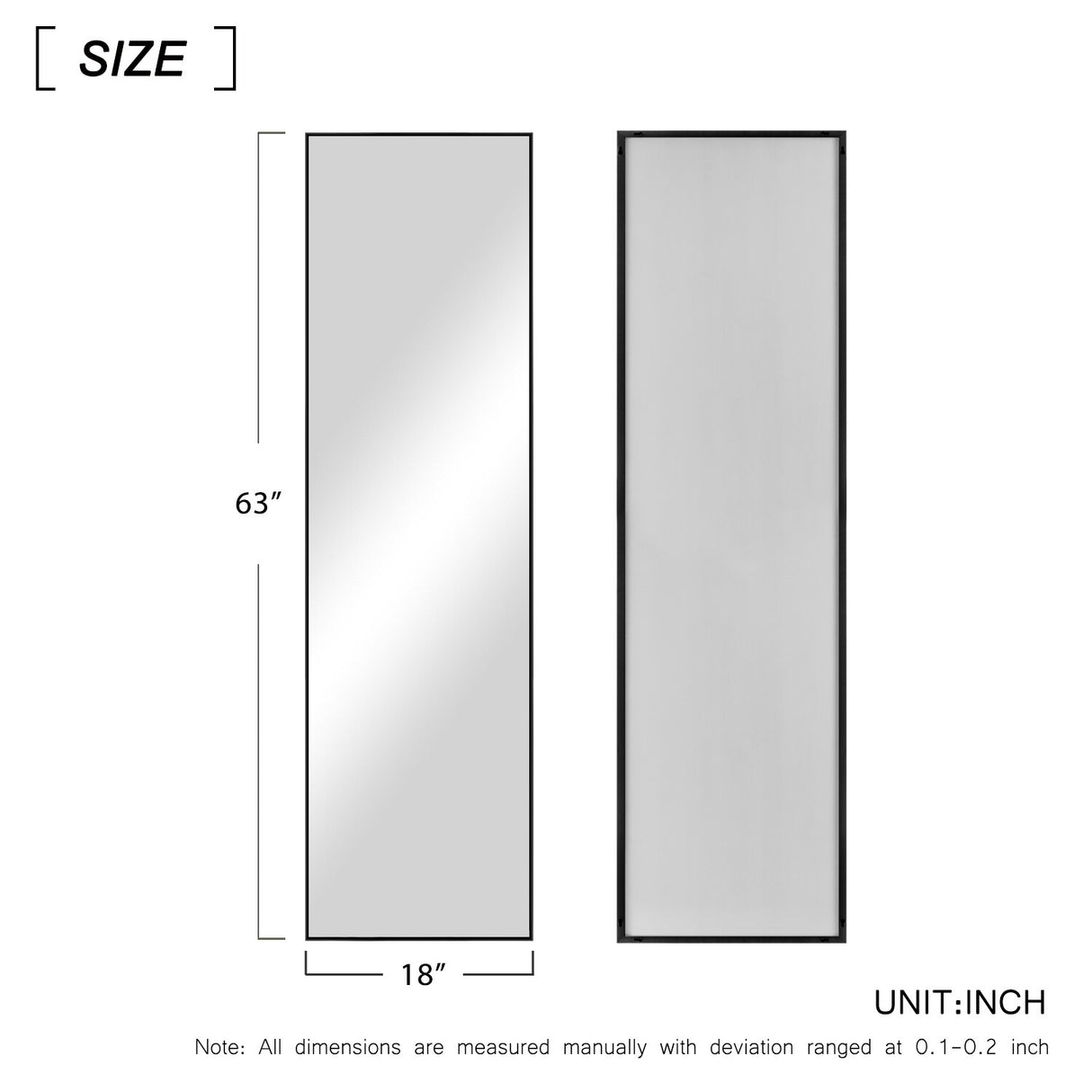 Modern and Contemporary Thin Frame Wall Mirror Full Length Mirror