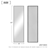 Modern and Contemporary Thin Frame Wall Mirror Full Length Mirror