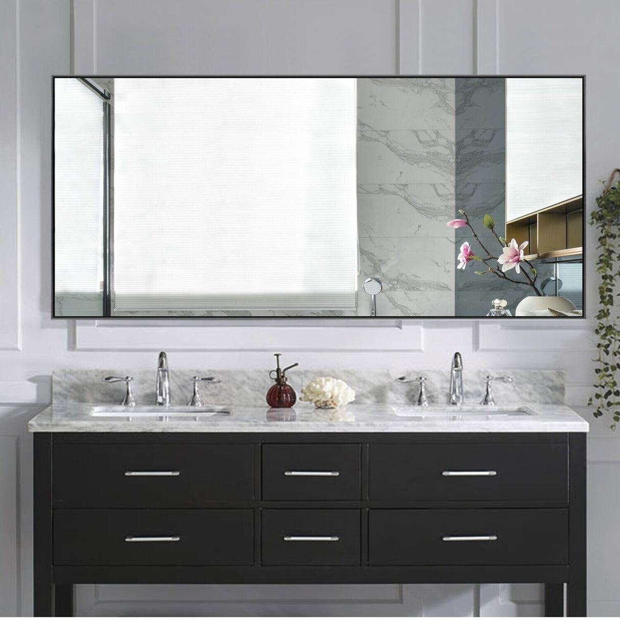 Modern and Contemporary Thin Frame Wall Mirror Full Length Mirror