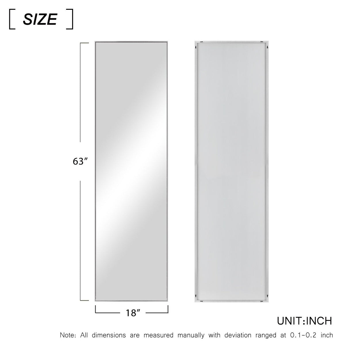 Modern and Contemporary Thin Frame Wall Mirror Full Length Mirror