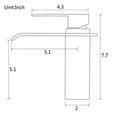 Modern and Simple Waterfall Bathroom Faucet in ORB Finish - 2*6*7.7