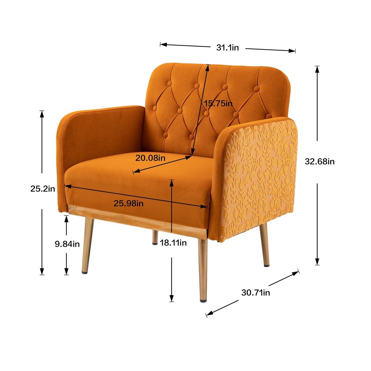 Modern chaise lounge chair /accent chair