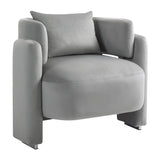 Modern design velvet lounge chair with pillows