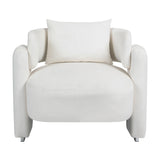 Modern design velvet lounge chair with pillows