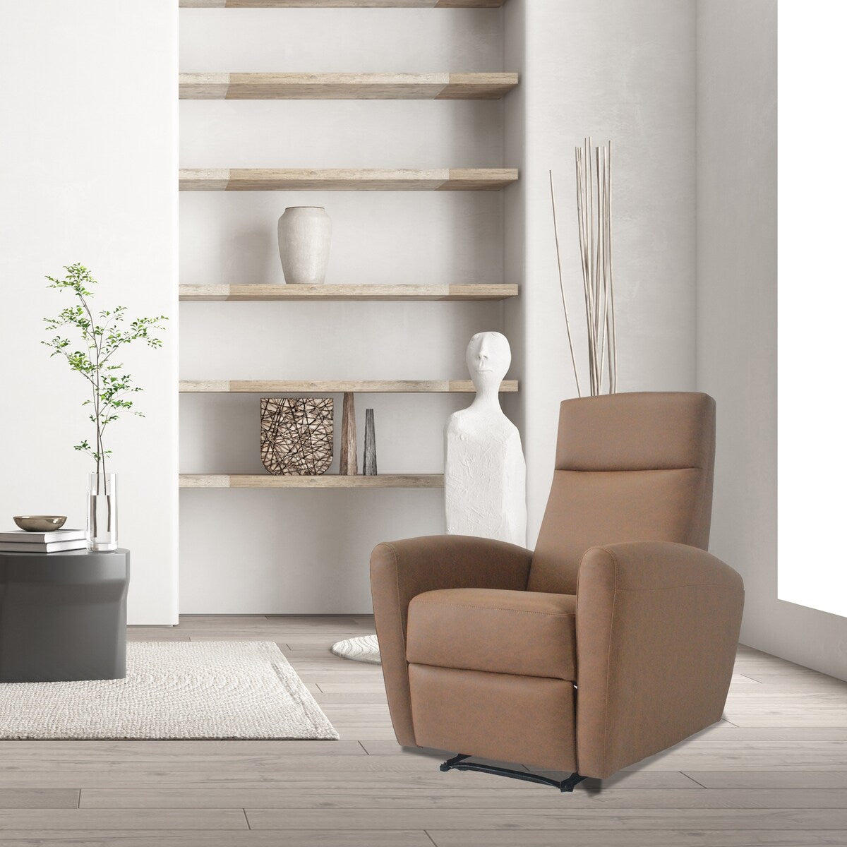 Modern furniture small manual recliner