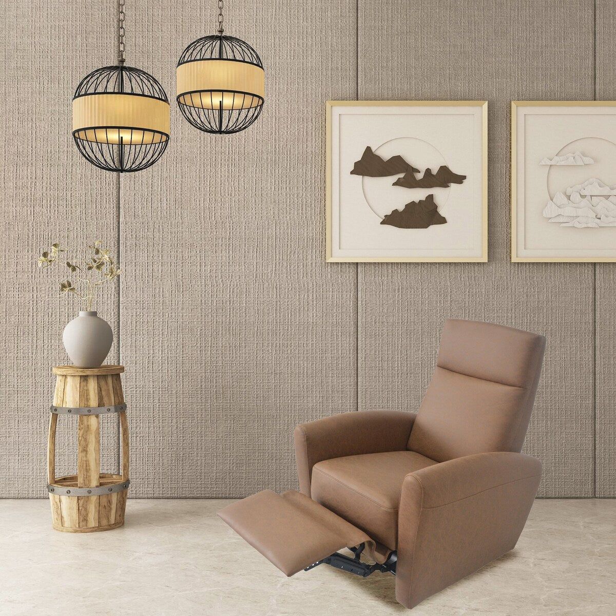 Modern furniture small manual recliner