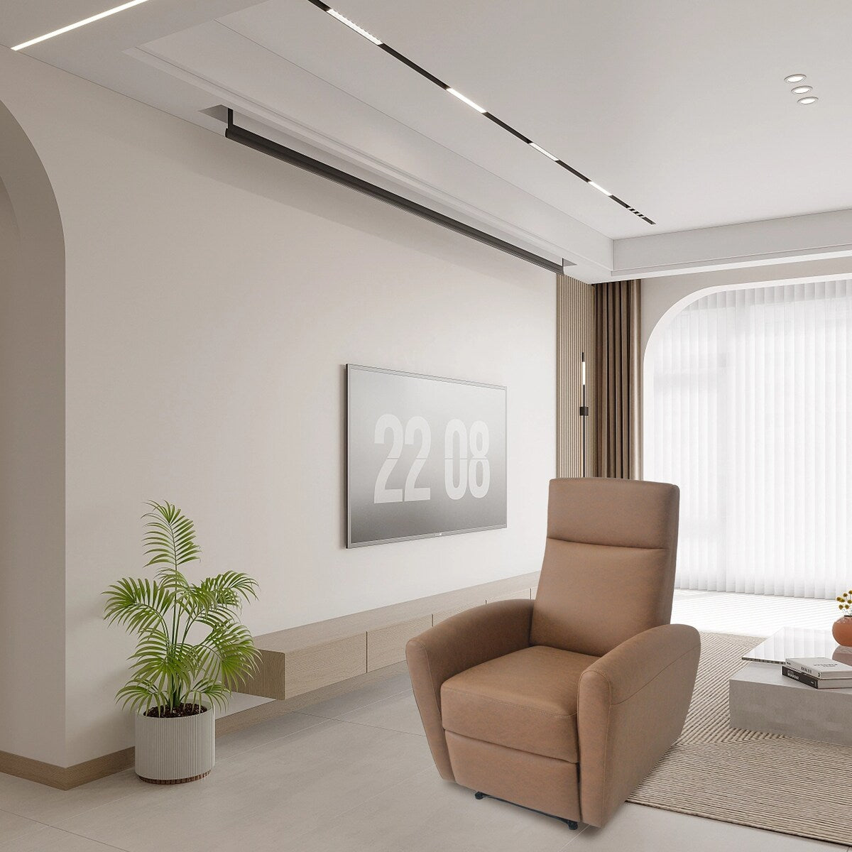 Modern furniture small manual recliner