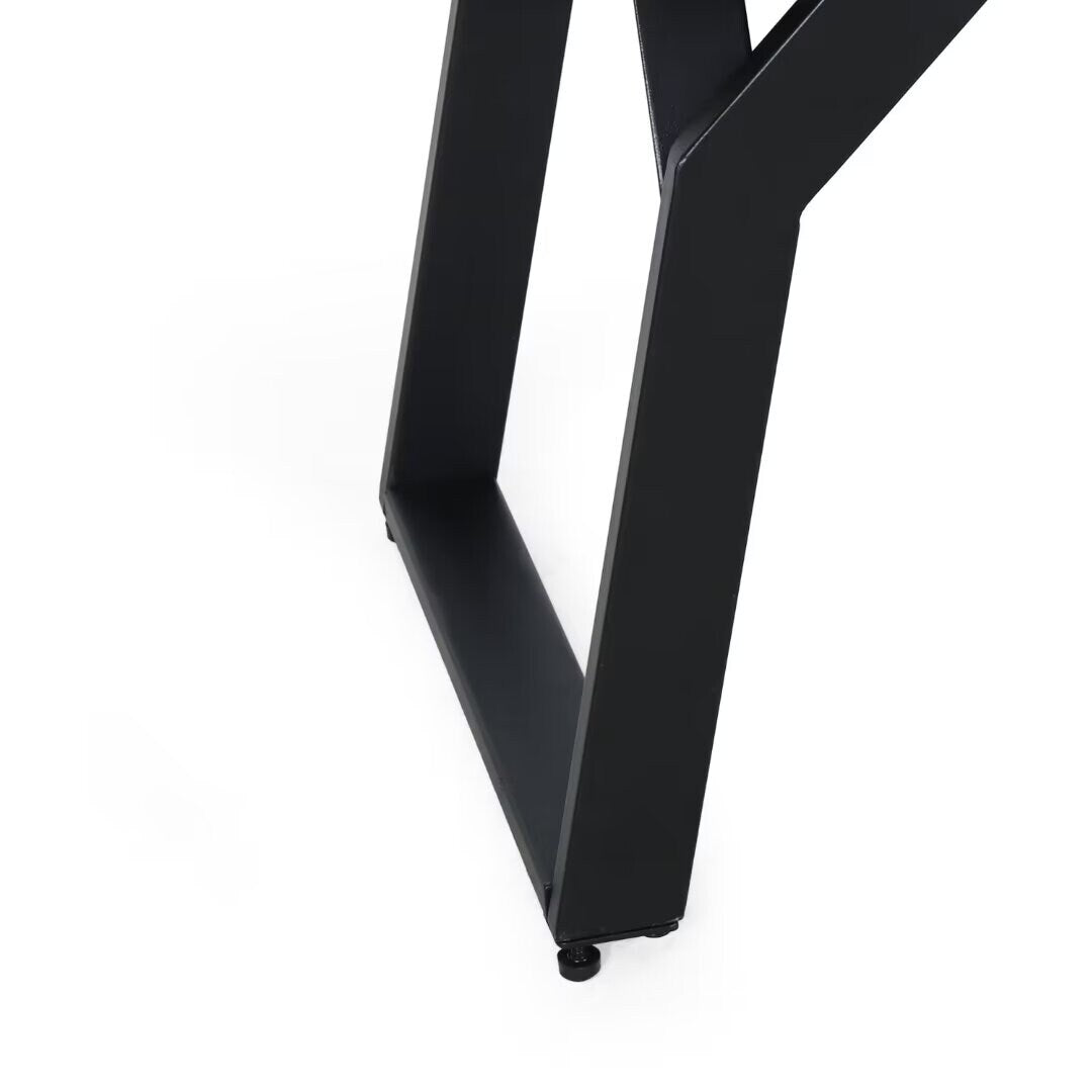 Modern industrial style bench,with acacia wood,for patio,garden - 63.00"Wx14.50"Dx17.75"H