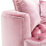 Modern leisure Velvet Tufted Swivel Barrel Chair