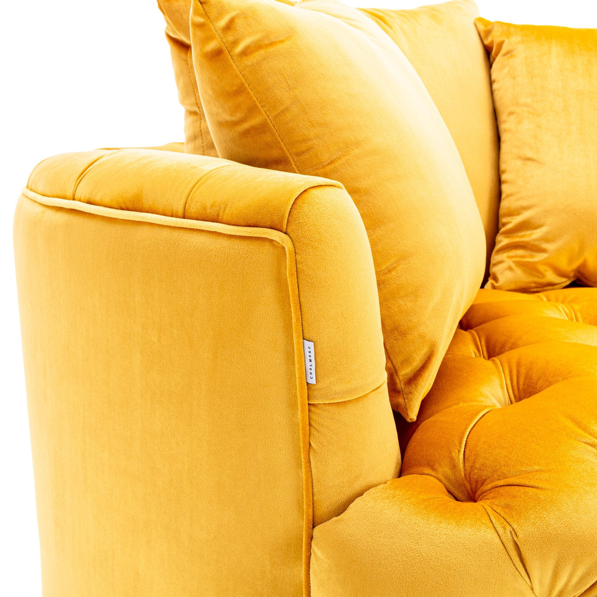 Modern leisure Velvet Tufted Swivel Barrel Chair