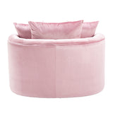 Modern leisure Velvet Tufted Swivel Barrel Chair