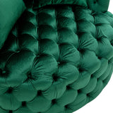 Modern leisure Velvet Tufted Swivel Barrel Chair
