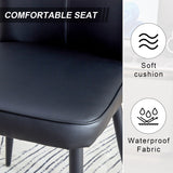 Modern minimalist 4-piece set of faux leather dining chairs and office chairs