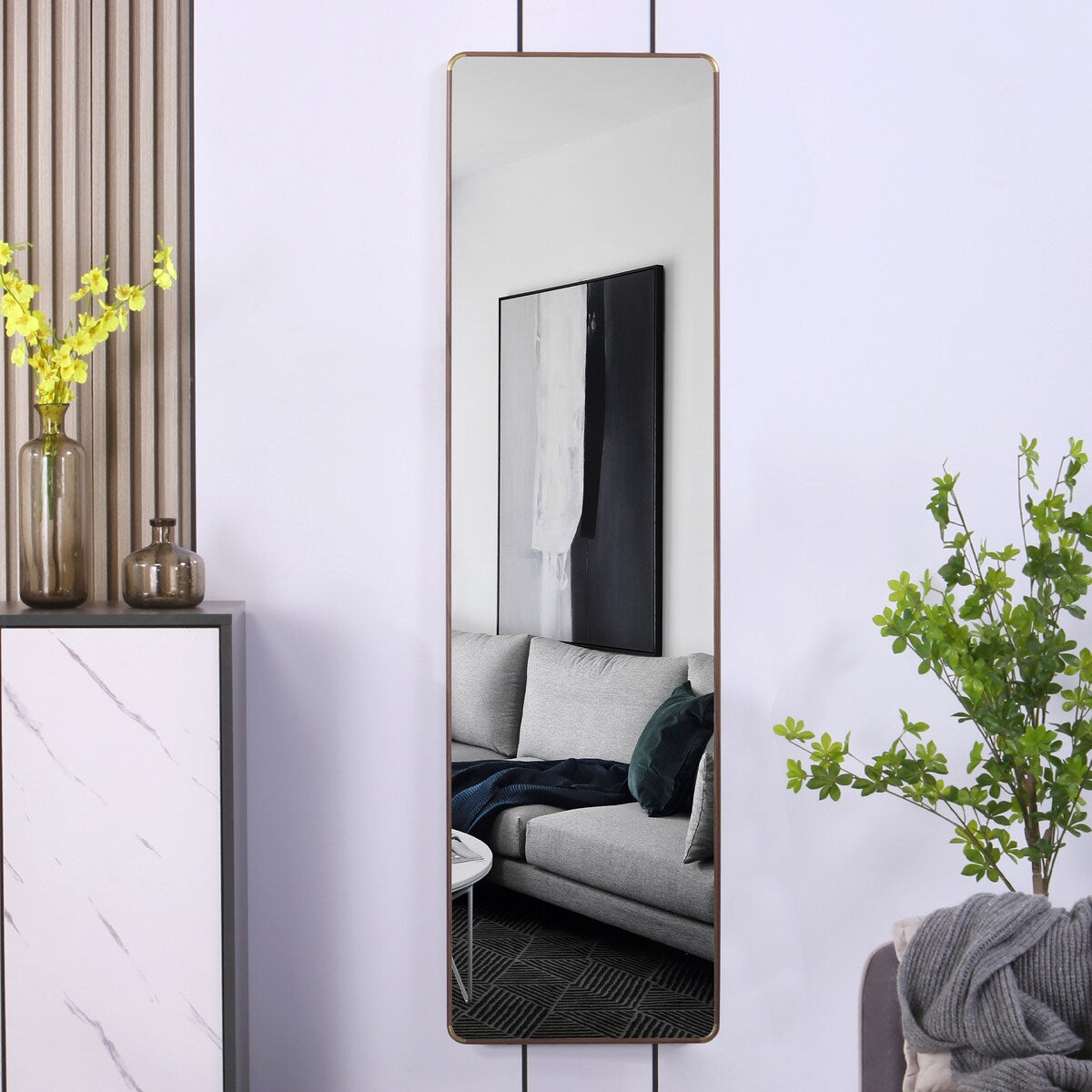 Modern, minimalist, full length mirrors, bathroom vanity mirrors, bedroom porches, clothing stores. - Transparent