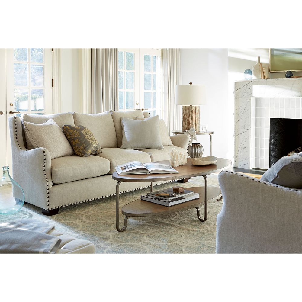 Moderne Muse Paris Market Cocktail Table in Bisque Finish