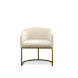 Modrest Elisa Modern Beige Velvet & Brass Dining Chair
