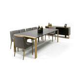 Modrest Fauna Modern Wenge and Brass Dining Table