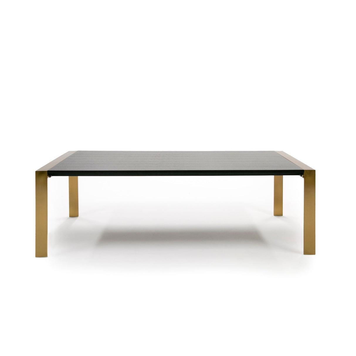Modrest Fauna Modern Wenge and Brass Dining Table