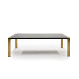 Modrest Fauna Modern Wenge and Brass Dining Table