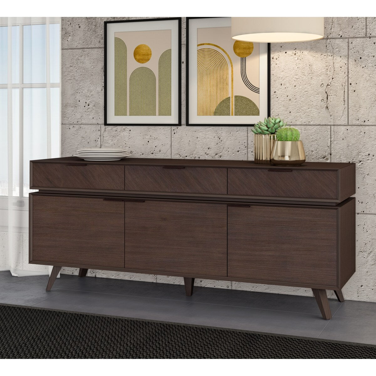 Modrest Roger Mid Century Acacia Buffet