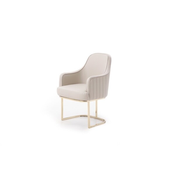 Modrest Tyler Modern Grey & Gold Dining Chair