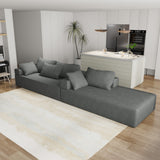 Modular 108" L Shaped Sectional Living Room Sofa Set With 6 Pillows,Free Combination Sofa Couch