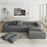 Modular 108" L Shaped Sectional Living Room Sofa Set With 6 Pillows,Free Combination Sofa Couch