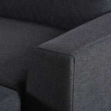 Modular 3 Pieces U shaped Sectional Sofa with Removable Ottomans