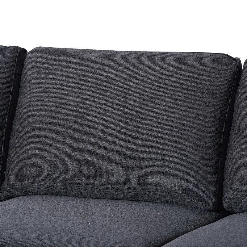 Modular 3 Pieces U shaped Sectional Sofa with Removable Ottomans