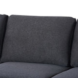Modular 3 Pieces U shaped Sectional Sofa with Removable Ottomans